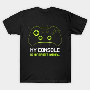 My console is my spirit animal, Funny Gamer T-Shirt